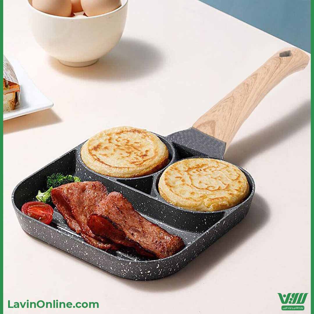 تابه گرانیتی 3 خانه (ماربل)