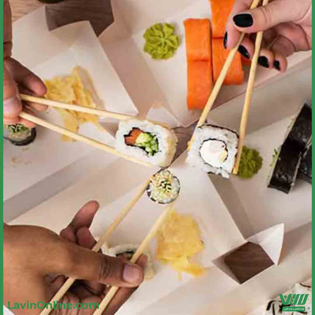 چاپستیک طرحدار چوبی