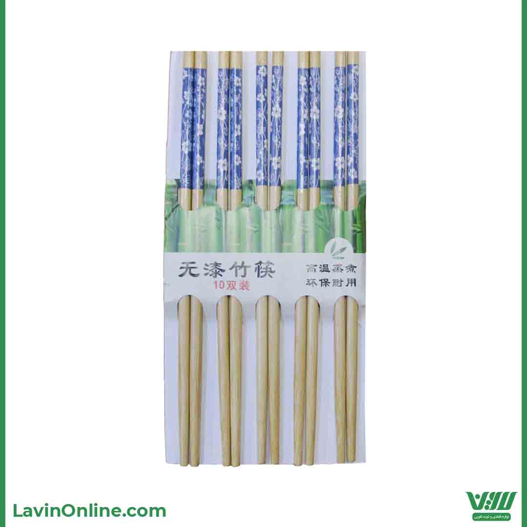 چاپستیک چوبی (طرح دار)