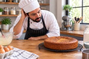 چرا کیک پف نمی کند؟